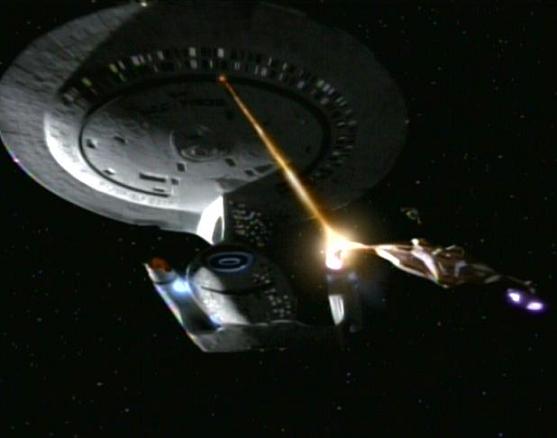 Odyssey fights Jem Hadar ship