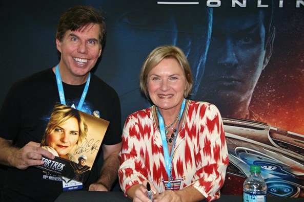 Denise Crosby and fan